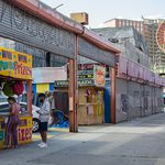 Businesses on the Coney Island boardwalk